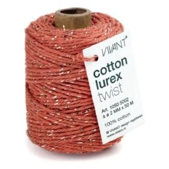 Vivant - Lurex Rust Cotton Cord - 54 Yards
