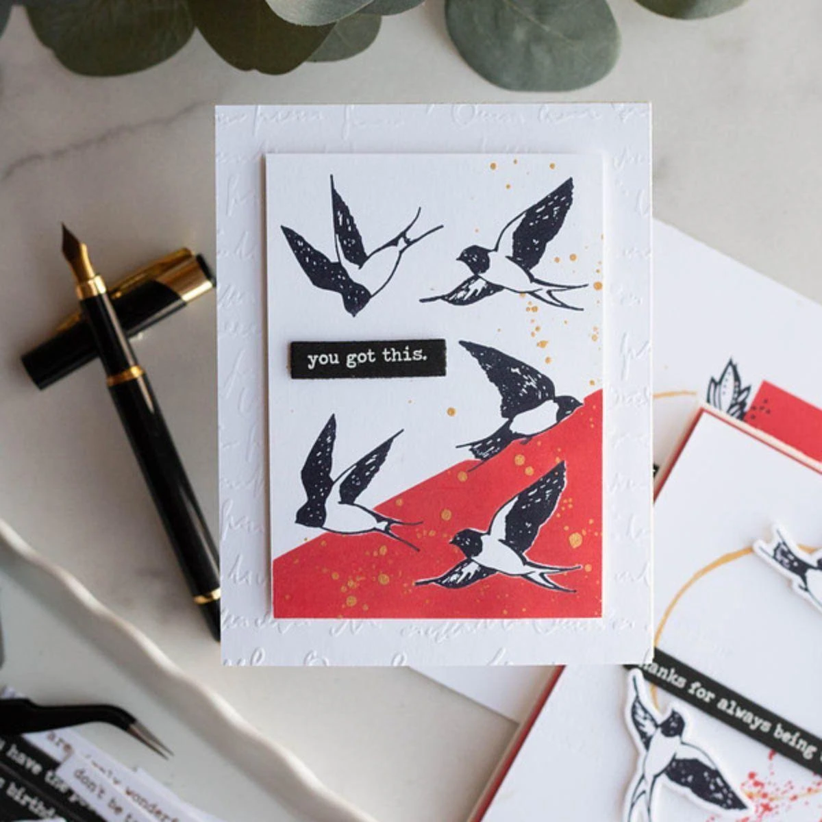 Scribbled Letter Embossing Folder From The Collaged Birds Collection By Dina Wakley 2 Scribbled Letter Embossing Folder From The Collaged Birds Collection By Dina Wakley - Image 2