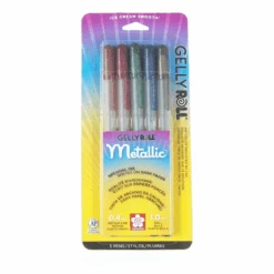 Sakura Gelly Roll Pens Dark Metallic, 5pk (Sepia, Burgundy, Hunter Green, Blue/Black, Black)