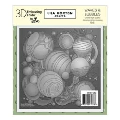 Lisa Horton Crafts - Waves & Bubbles 6" X 6" Embossing Folder (no Die)