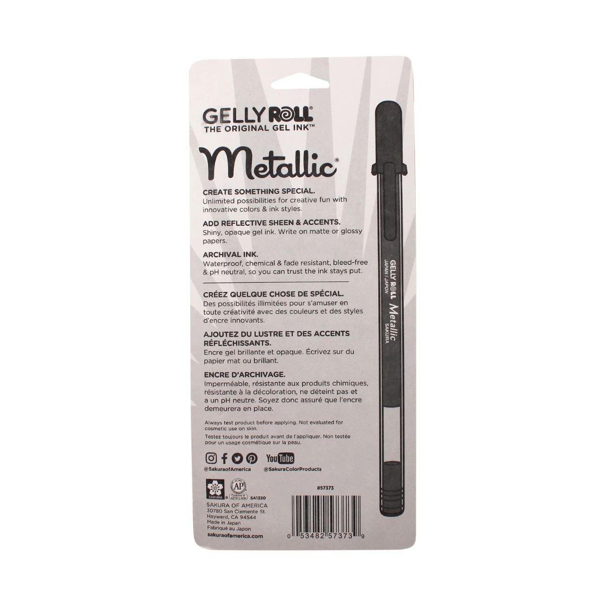 Sakura Gelly Roll Pens Hot Metallic, 5pk (Gold, Silver, Blue, Emerald, Purple) 5 Sakura Gelly Roll Pens Hot Metallic, 5pk (Gold, Silver, Blue, Emerald, Purple) - Image 5