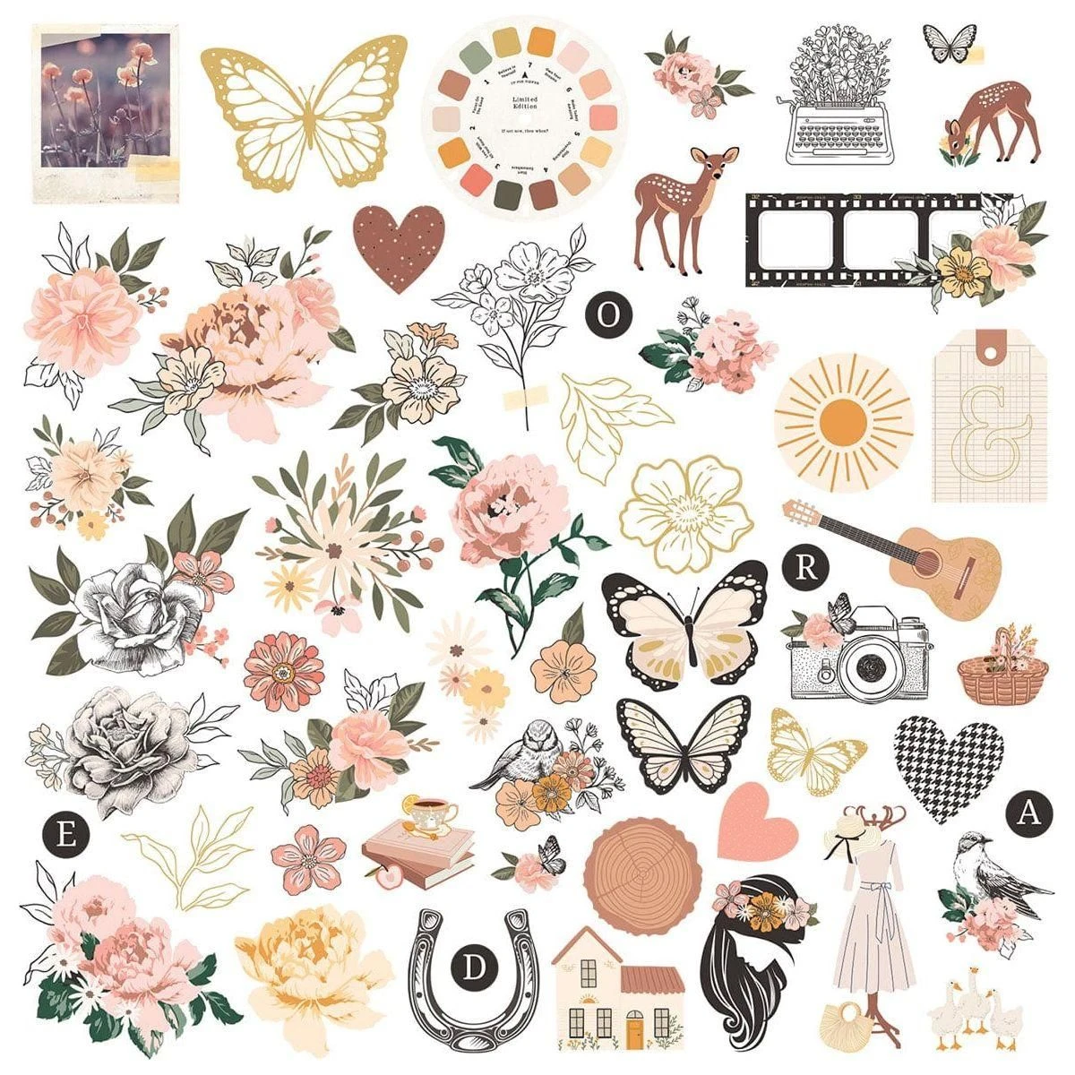 Rosie's Studio Golden Afternoon Cardstock Diecut Ephemera 1 Rosie's Studio Golden Afternoon Cardstock Diecut Ephemera