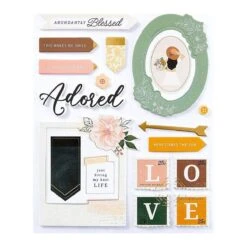 Rosie's Studio Golden Afternoon Chipboard Stickers -Woodland Scenics Shop 168542 Golden Afternoon Chipboard Stickers 2 sheets Product 2