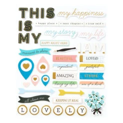 Rosie's Studio Hello It's Me! Chipboard Stickers -Woodland Scenics Shop 168837 Hello Its Me Chipboard Stickers 1