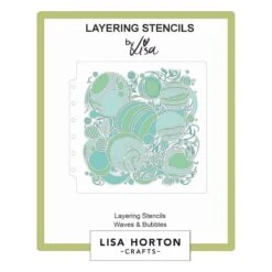 Lisa Horton Crafts - Waves & Bubbles 6" X 6" Layering Stencil