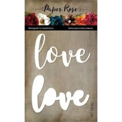 Paper Rose - Love Large Layered Word Metal Die Set