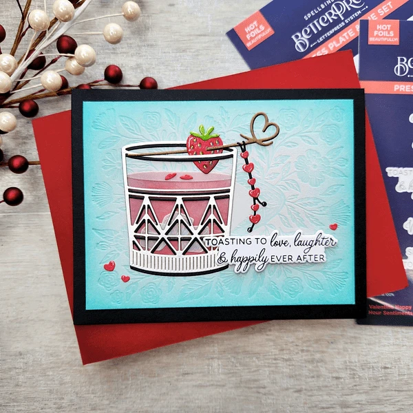 Valentine Happy Hour Sentiments BetterPress Plate & Die Set From The Love On The Rocks Collection 9 Valentine Happy Hour Sentiments BetterPress Plate & Die Set From The Love On The Rocks Collection - Image 9