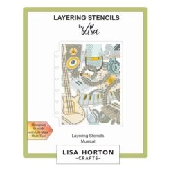 Lisa Horton Crafts - Musical A6 Stencil