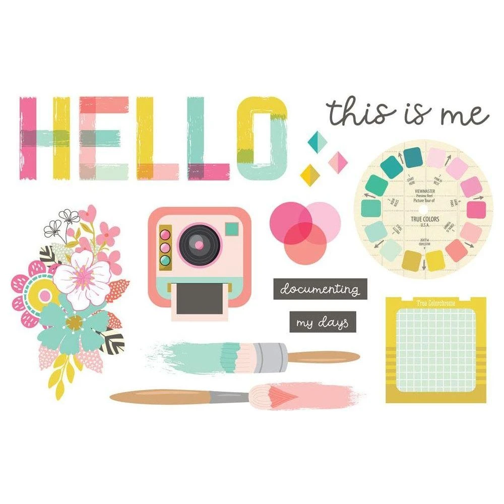 Simple Stories - True Colors Simple Pages Page Pieces 2 Simple Stories - True Colors Simple Pages Page Pieces - Image 2