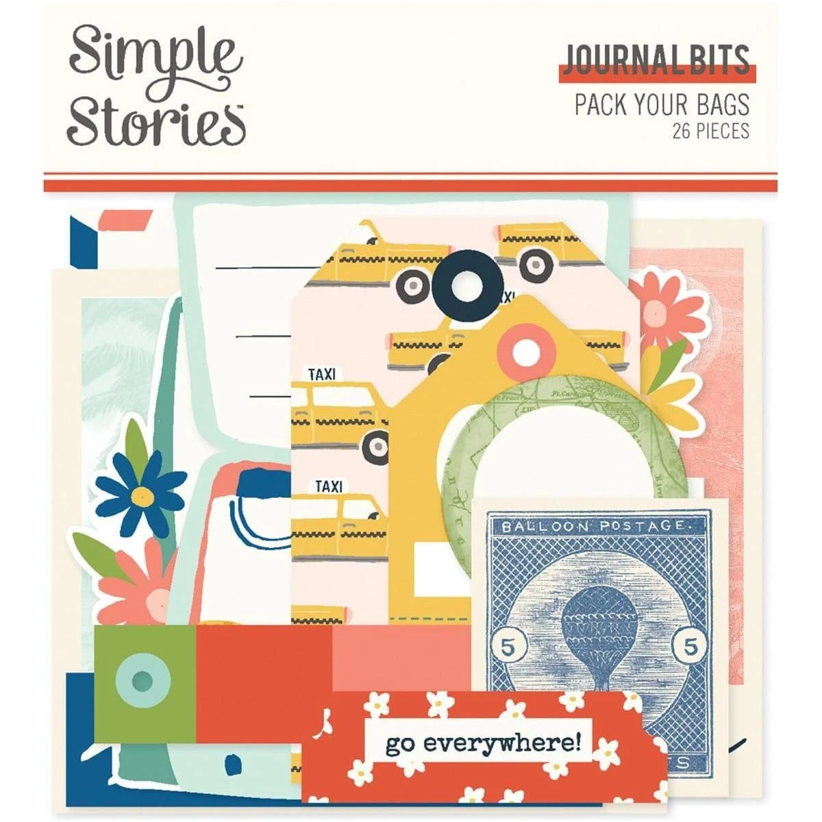 Simple Stories - Pack Your Bags Journal Bits & Pieces 1 Simple Stories - Pack Your Bags Journal Bits & Pieces