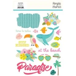 Simple Stories - Just Beachy Rub Ons -Woodland Scenics Shop 22323 JustBeachy Rub Ons Pack 02