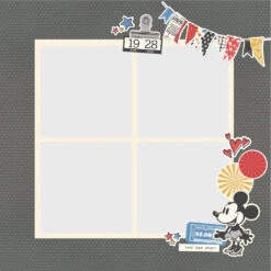 Simple Stories Say Cheese Classic Mouse - Simple Pages Page Pieces -Woodland Scenics Shop 23428 SCClassicMouse PagePieces Layouts 02