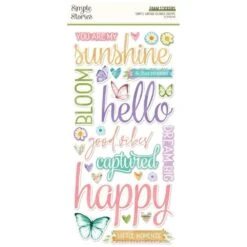 Simple Stories - Simple Vintage Flower Shoppe Foam Stickers