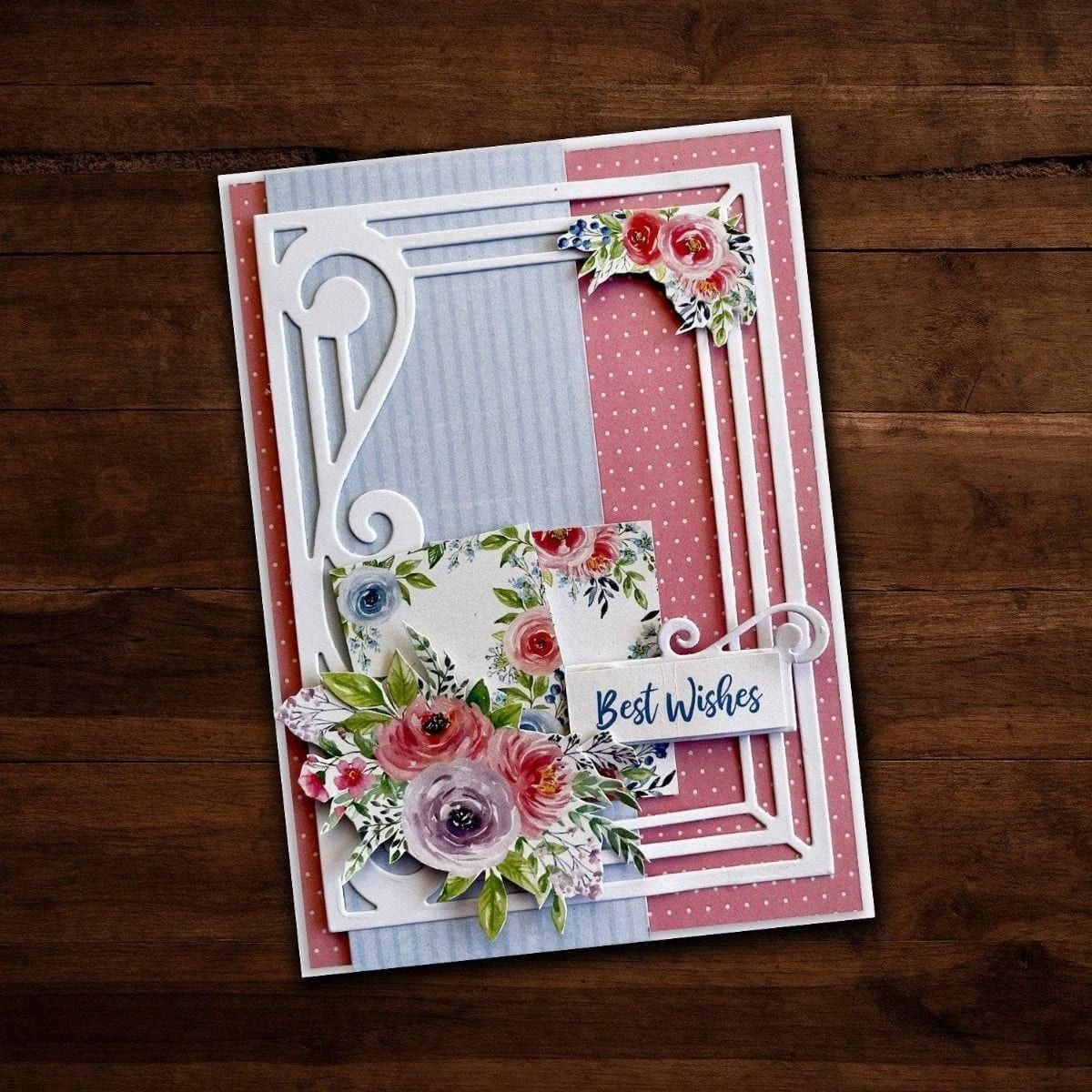 Paper Rose - Flourish Coverplate Metal Cutting Die 2 Paper Rose - Flourish Coverplate Metal Cutting Die - Image 2