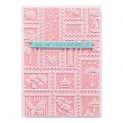 Postage Mosaic -3D Embossing Folder Of The Month 39 Postage Mosaic -3D Embossing Folder Of The Month -Woodland Scenics Shop 3EOM APR25 Product 1200x1200 Project 1