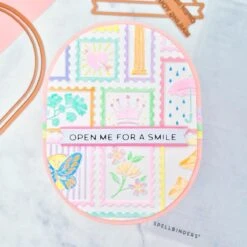 Postage Mosaic -3D Embossing Folder Of The Month 37 Postage Mosaic -3D Embossing Folder Of The Month -Woodland Scenics Shop 3EOM APR25 Product 1200x1200 Project 10