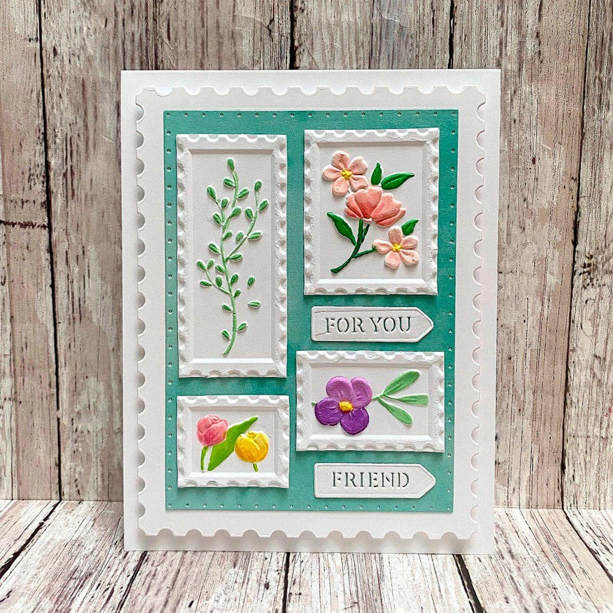 Postage Mosaic -3D Embossing Folder Of The Month 9 Postage Mosaic -3D Embossing Folder Of The Month - Image 9