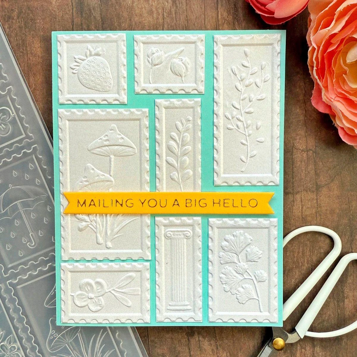 Postage Mosaic -3D Embossing Folder Of The Month 11 Postage Mosaic -3D Embossing Folder Of The Month - Image 11