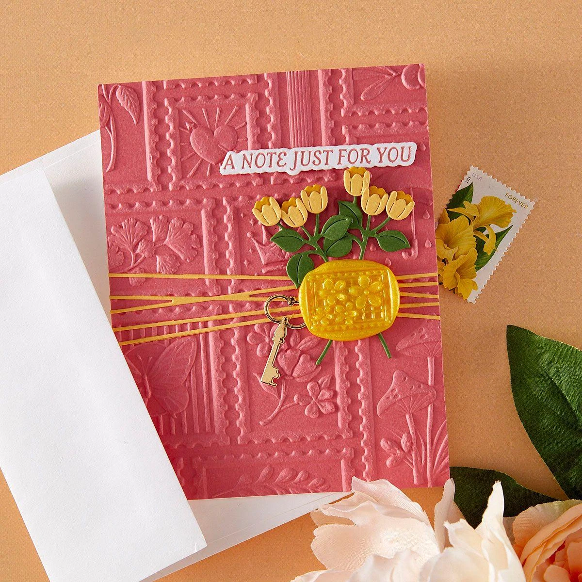 Postage Mosaic -3D Embossing Folder Of The Month 13 Postage Mosaic -3D Embossing Folder Of The Month - Image 13