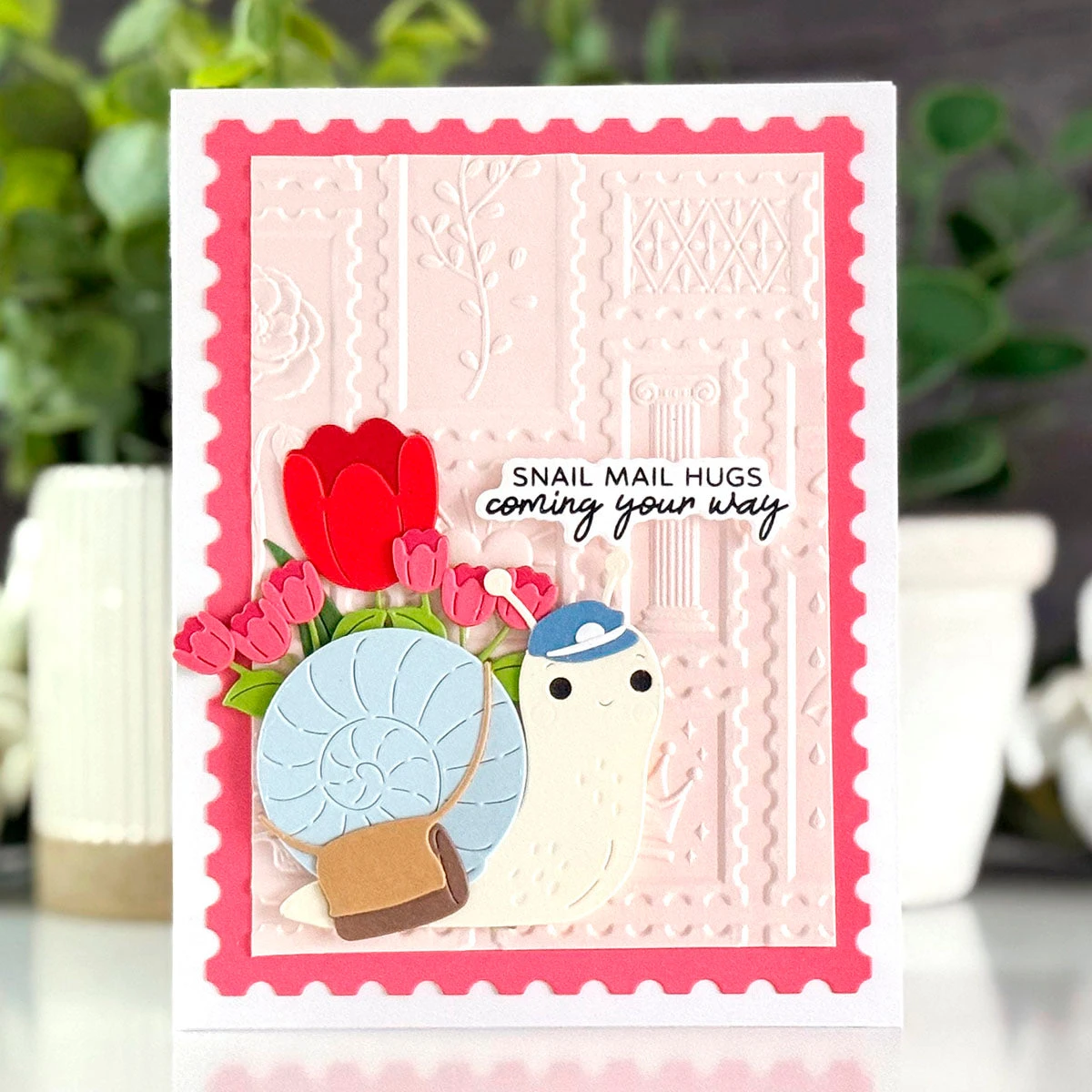 Postage Mosaic -3D Embossing Folder Of The Month 7 Postage Mosaic -3D Embossing Folder Of The Month - Image 7