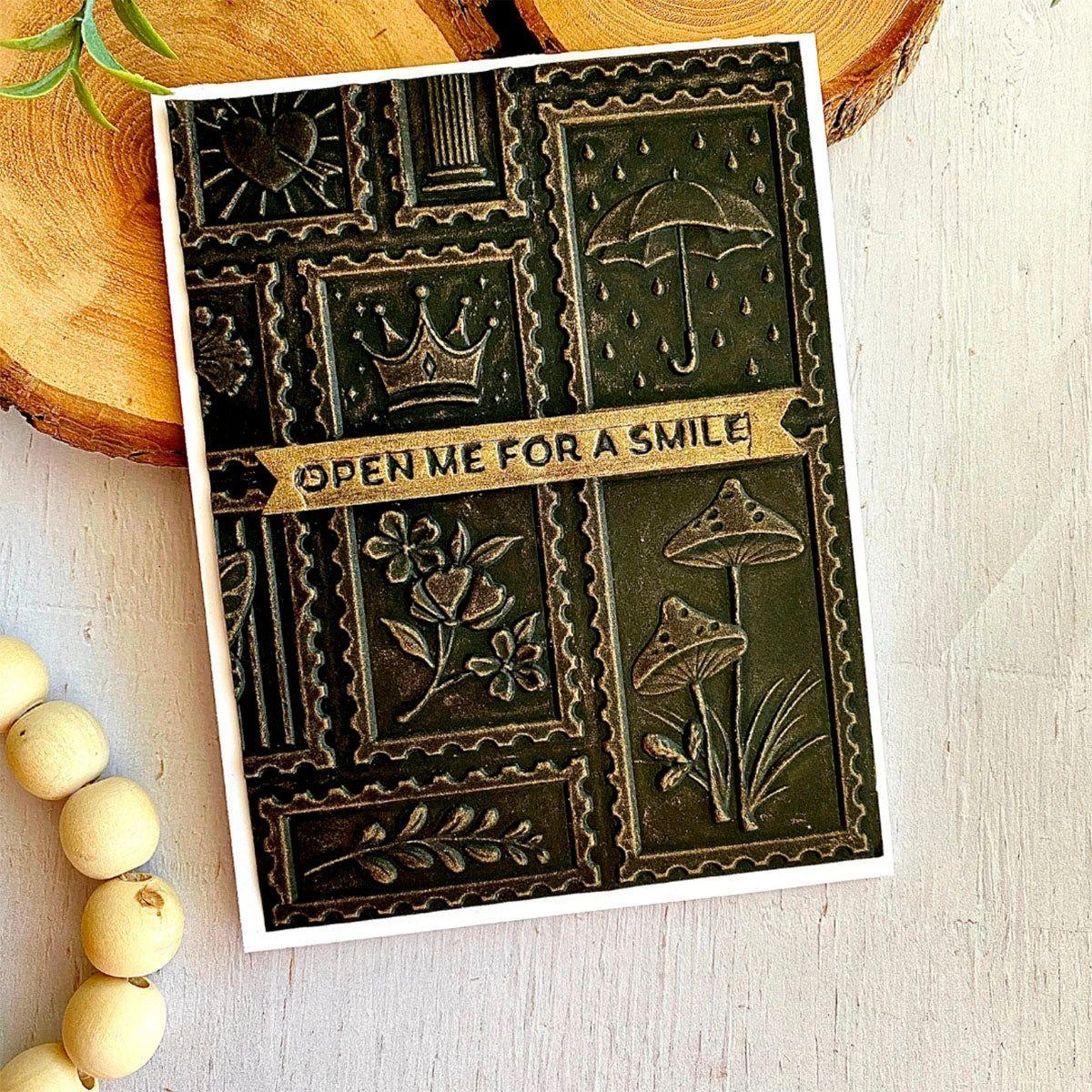 Postage Mosaic -3D Embossing Folder Of The Month 8 Postage Mosaic -3D Embossing Folder Of The Month - Image 8