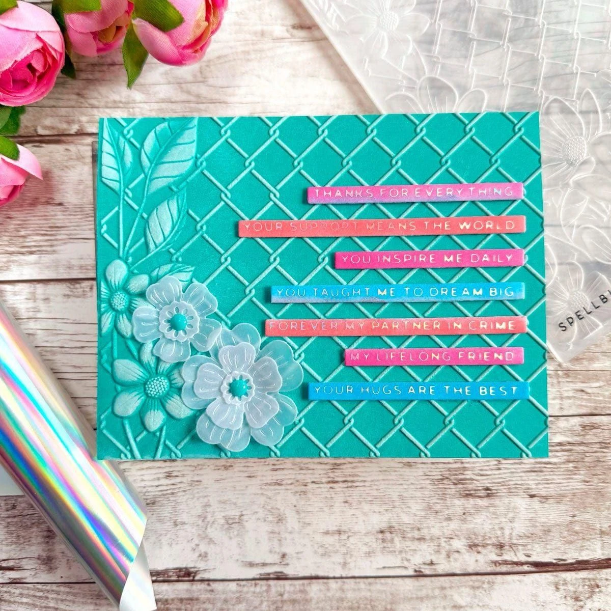 Floral Fence Of Togetherness -3D Embossing Folder Of The Month 12 Floral Fence Of Togetherness -3D Embossing Folder Of The Month - Image 12