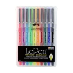 Uchida Le Pen Neon 10 Piece Set -Woodland Scenics Shop 430010F Uchida LePen Neon Pen Set Pac 1