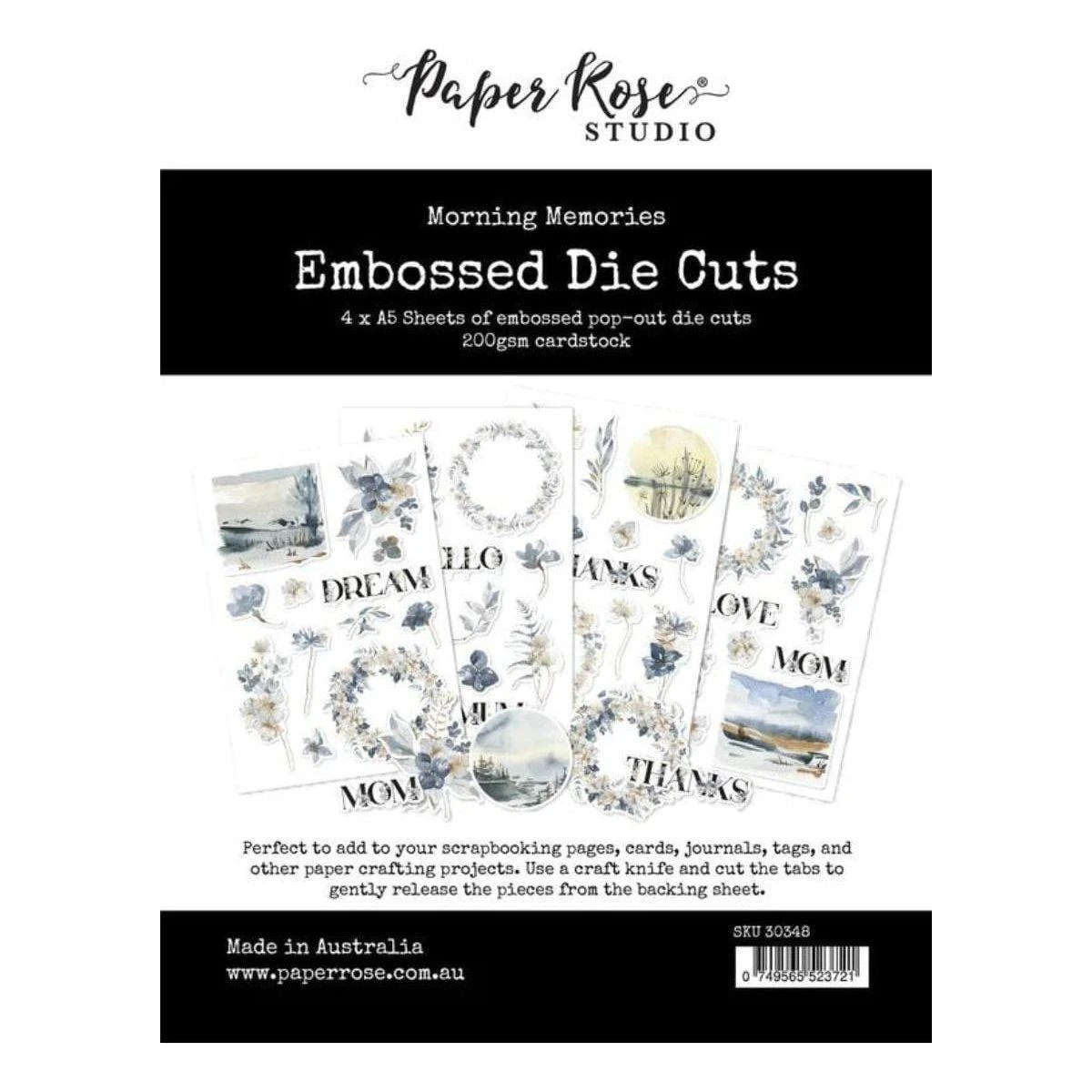 Paper Rose - Morning Memories Embossed Die Cuts 1 Paper Rose - Morning Memories Embossed Die Cuts