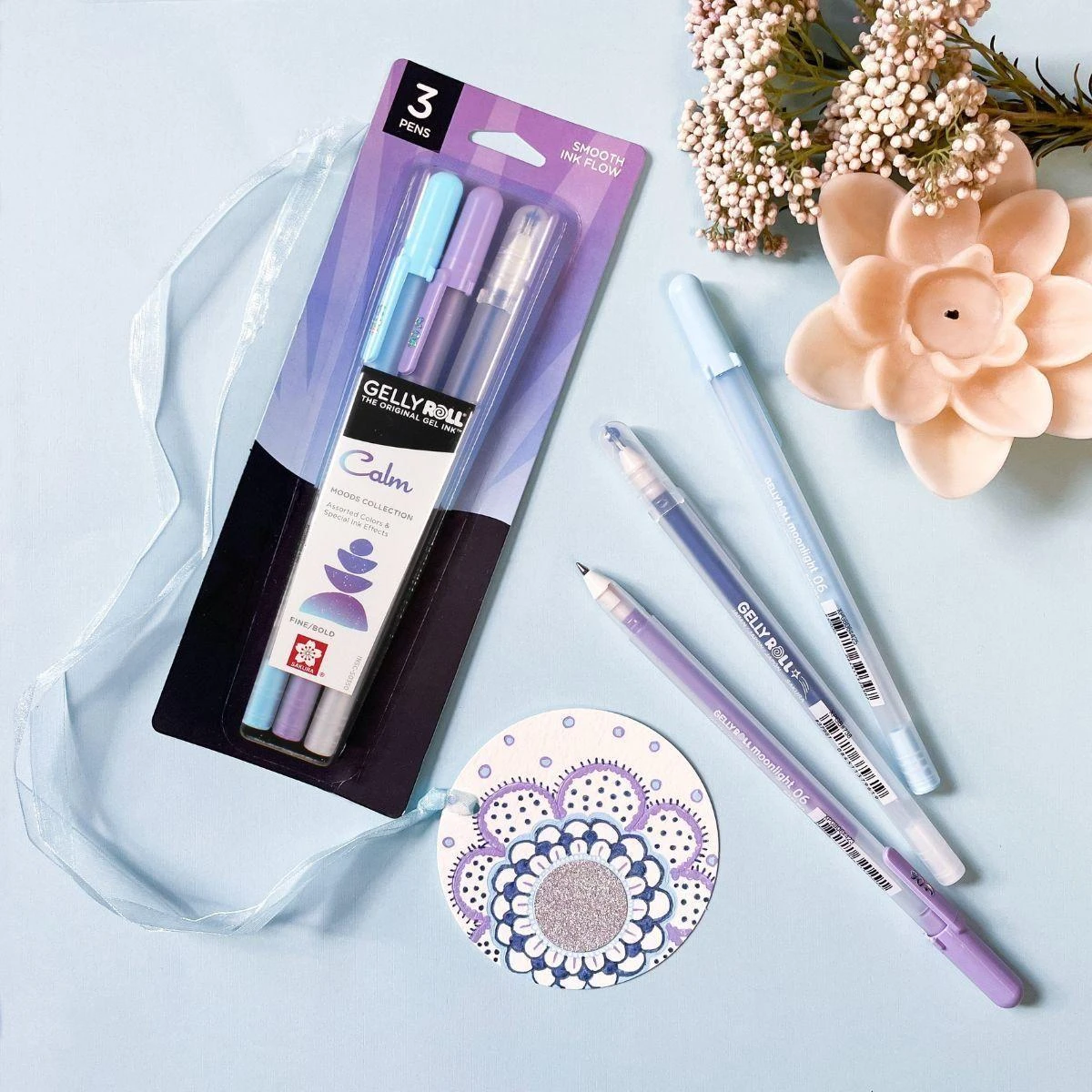 Sakura Gelly Roll Moods - Calm (Lavender Moonlight, Sky Moonlight, Marine Stardust) 3 Sakura Gelly Roll Moods - Calm (Lavender Moonlight, Sky Moonlight, Marine Stardust) - Image 3