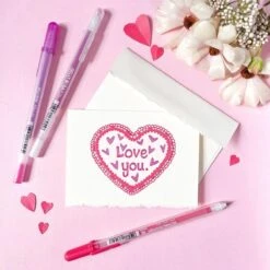 Sakura Gelly Roll Moods - Love (Pink Metallic, Red Moonlight, Rose Stardust) -Woodland Scenics Shop 50351 GellyRoll Moods Love 3PK Lifestyle Openstock 2