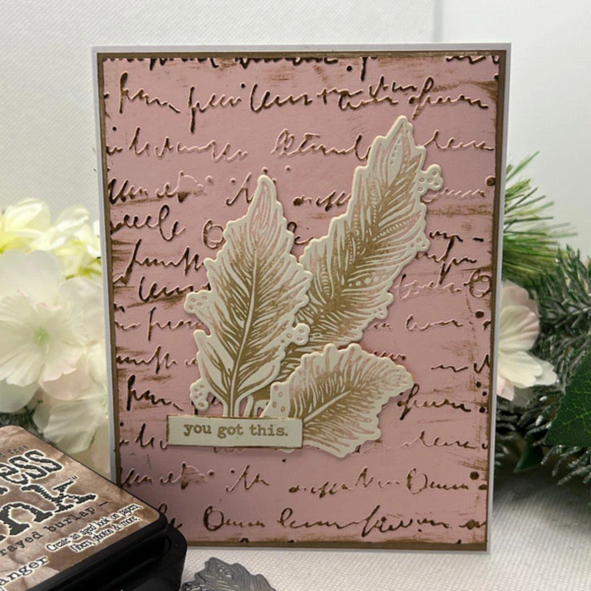 Scribbled Letter Embossing Folder From The Collaged Birds Collection By Dina Wakley 3 Scribbled Letter Embossing Folder From The Collaged Birds Collection By Dina Wakley - Image 3