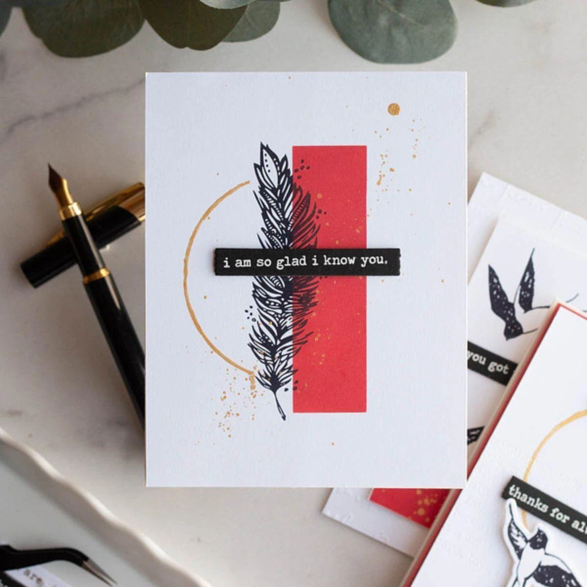 Feather Dream BetterPress Plates & Die Set From The Collaged Birds Collection By Dina Wakley 4 Feather Dream BetterPress Plates & Die Set From The Collaged Birds Collection By Dina Wakley - Image 4