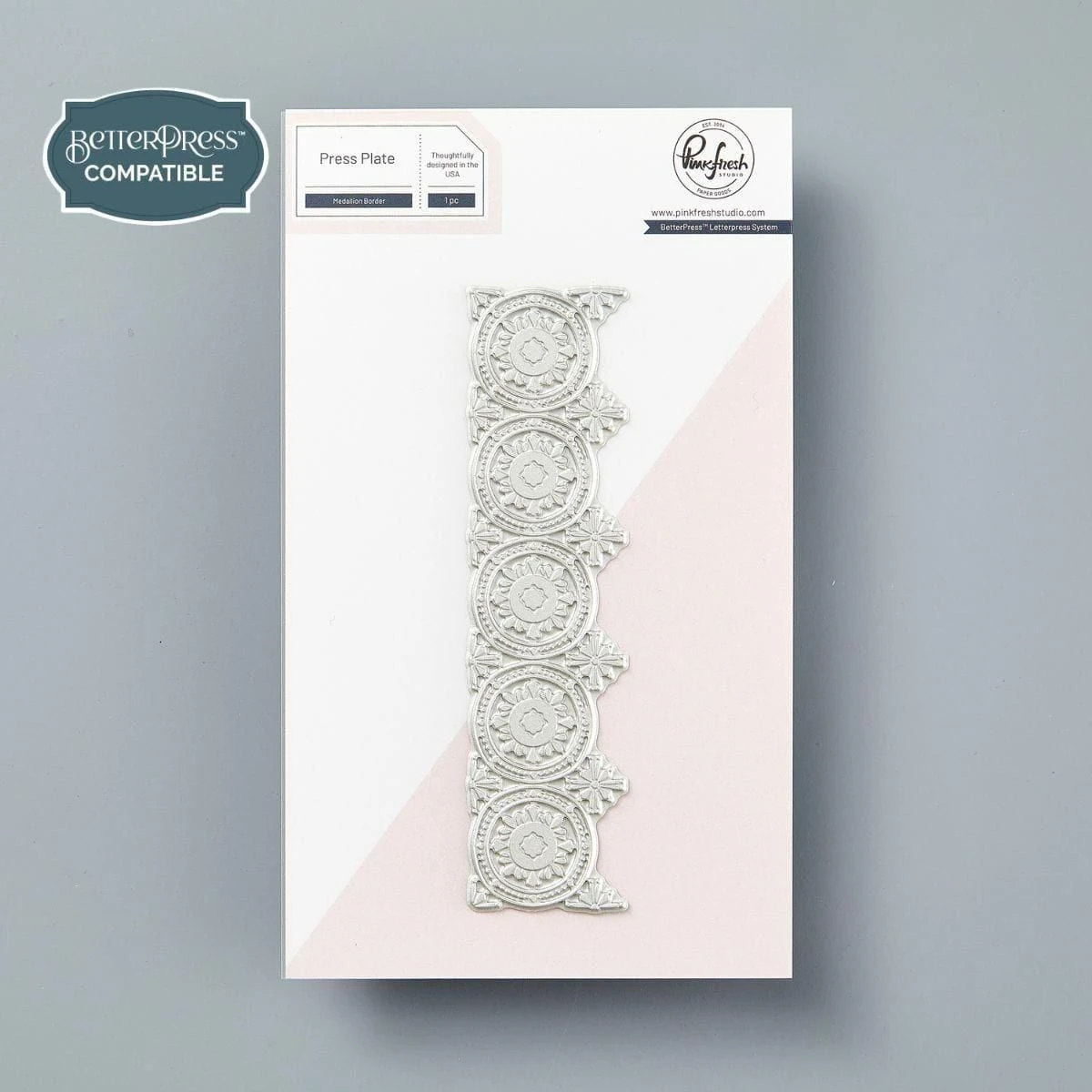 PinkFresh Studio Medallion Border Press Plate 1 PinkFresh Studio Medallion Border Press Plate