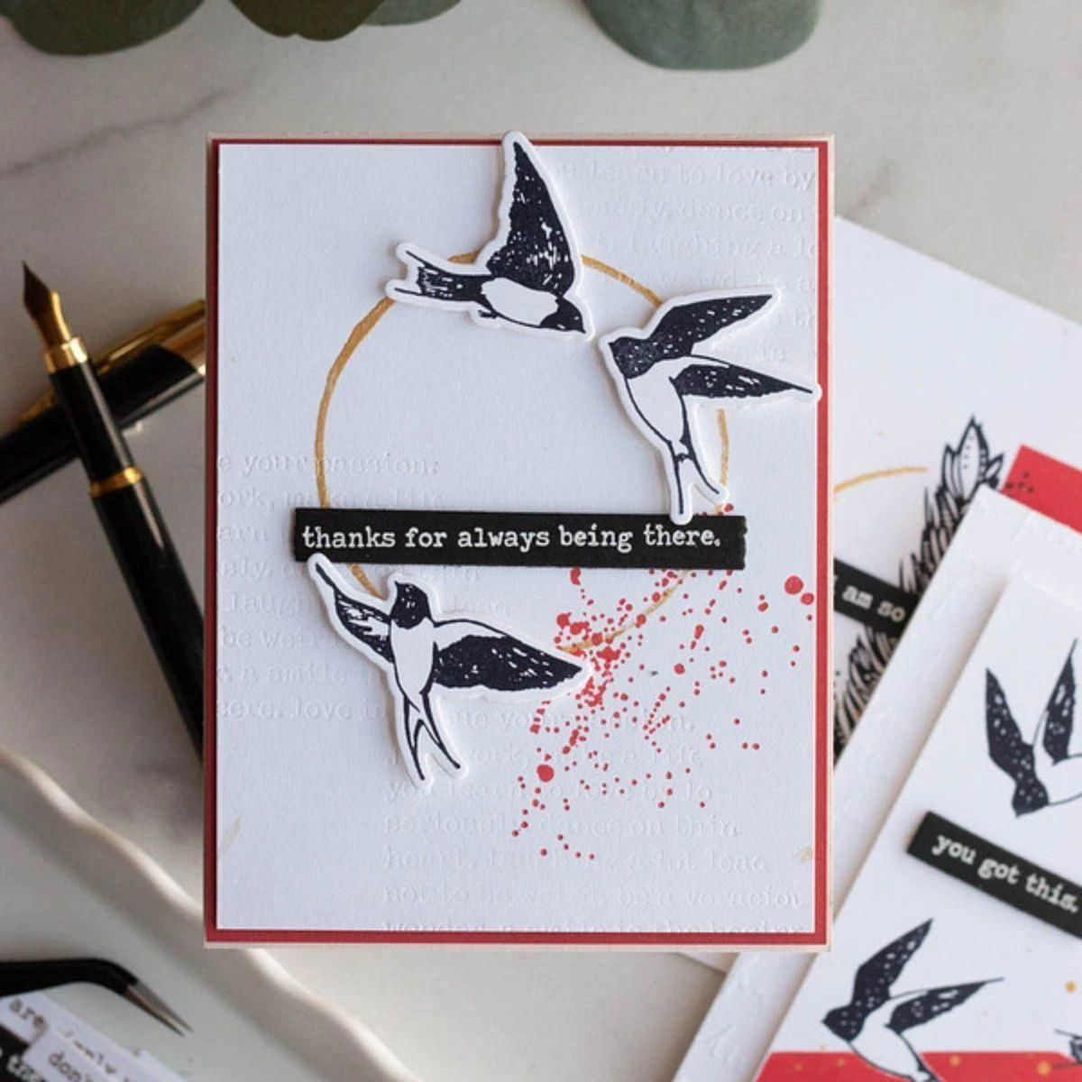 Holding Your Heart Sentiments BetterPress Plates & Die Set From The Collaged Birds Collection By Dina Wakley 6 Holding Your Heart Sentiments BetterPress Plates & Die Set From The Collaged Birds Collection By Dina Wakley - Image 6