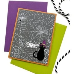 Spider Web Background Press Plate From The Betterpress Halloween Collection 15 Spider Web Background Press Plate From The Betterpress Halloween Collection -Woodland Scenics Shop Allison Frazier 2023 BetterpressHalloween1