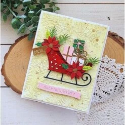 Delivering Joy Sleigh Etched Dies From The Handmade Holidays Collection -Woodland Scenics Shop AmandaWilcox2024DeliveringJoySleigh