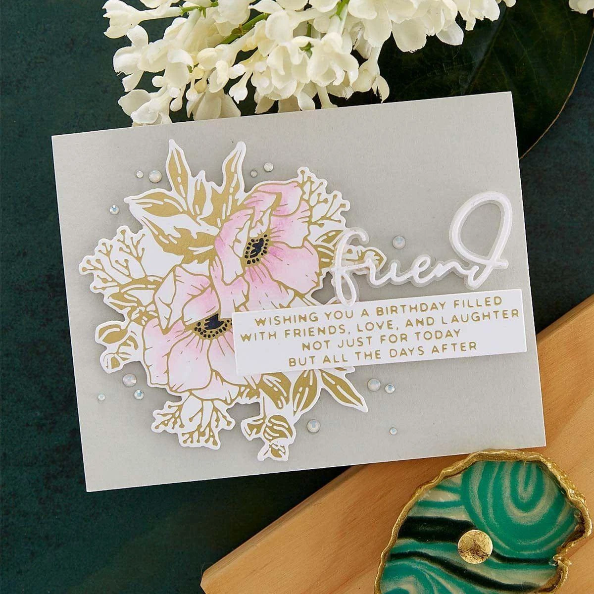 Anemone Glimmer Blooms Glimmer Hot Foil Plate & Die Set From The Anemone Blooms Collection By Yana Smakula 6 Anemone Glimmer Blooms Glimmer Hot Foil Plate & Die Set From The Anemone Blooms Collection By Yana Smakula - Image 6