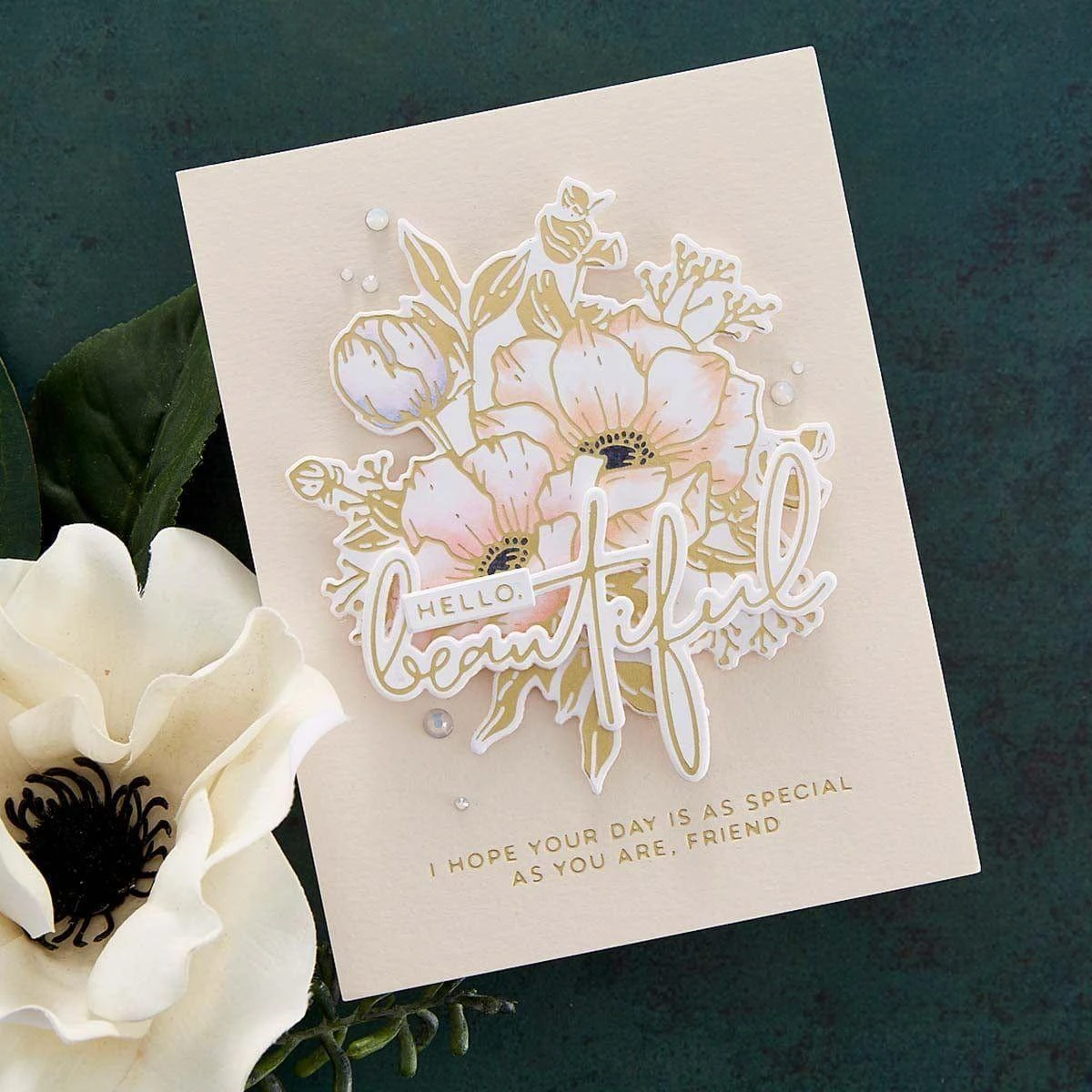 Anemone Glimmer Blooms Glimmer Hot Foil Plate & Die Set From The Anemone Blooms Collection By Yana Smakula 2 Anemone Glimmer Blooms Glimmer Hot Foil Plate & Die Set From The Anemone Blooms Collection By Yana Smakula - Image 2