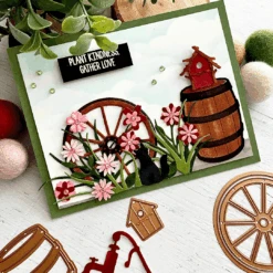 Rustic Garden Etched Dies From The Country Road Collection By Annie Williams -Woodland Scenics Shop AngieCimbalo May2023 RusticGarden GardenBuilder