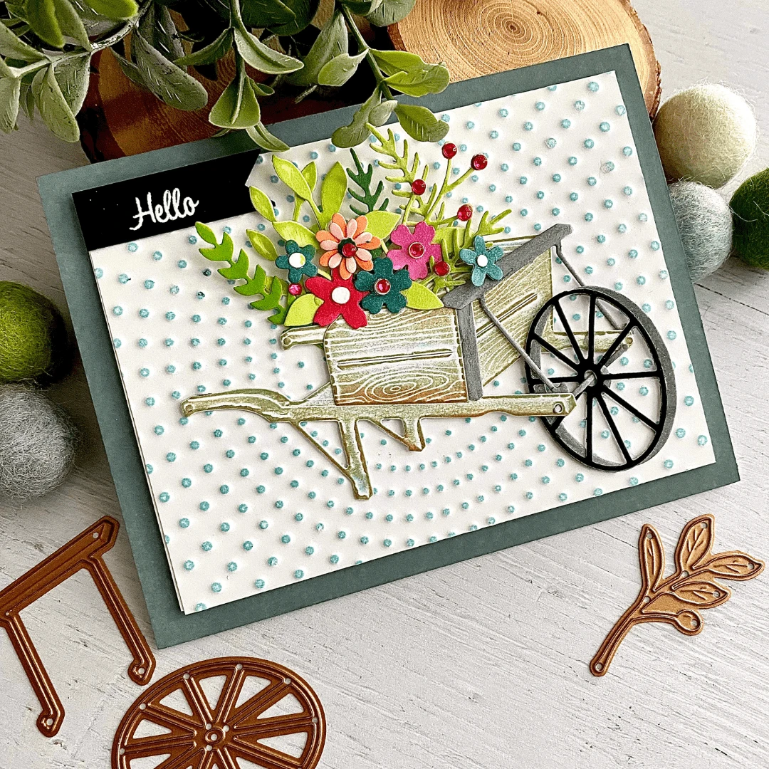 Country Wheelbarrow Etched Dies From The Country Road Collection By Annie Williams 2 Country Wheelbarrow Etched Dies From The Country Road Collection By Annie Williams - Image 2