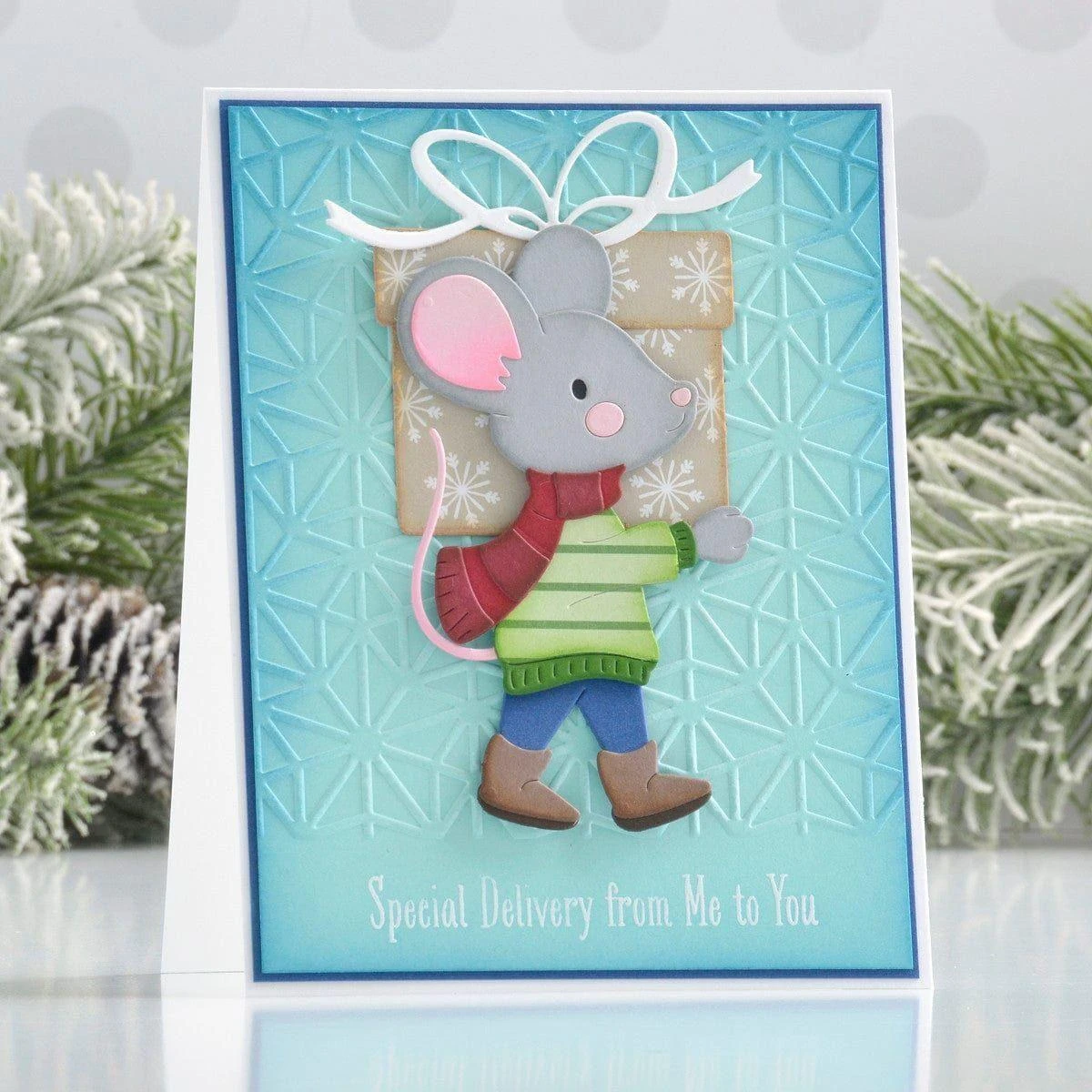 Dancin' & Giftin' Mouse Etched Dies From The Dancin' Christmas Collection 2 Dancin' & Giftin' Mouse Etched Dies From The Dancin' Christmas Collection - Image 2