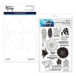 Succulents Stamp & Die Set By Simon Hurley