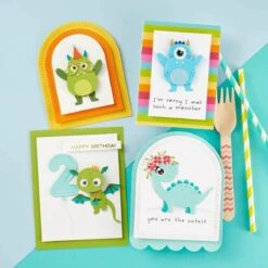 Monster Birthday Die And Clear Stamp Bundle -Woodland Scenics Shop BD 0819 Monster Birthday Project