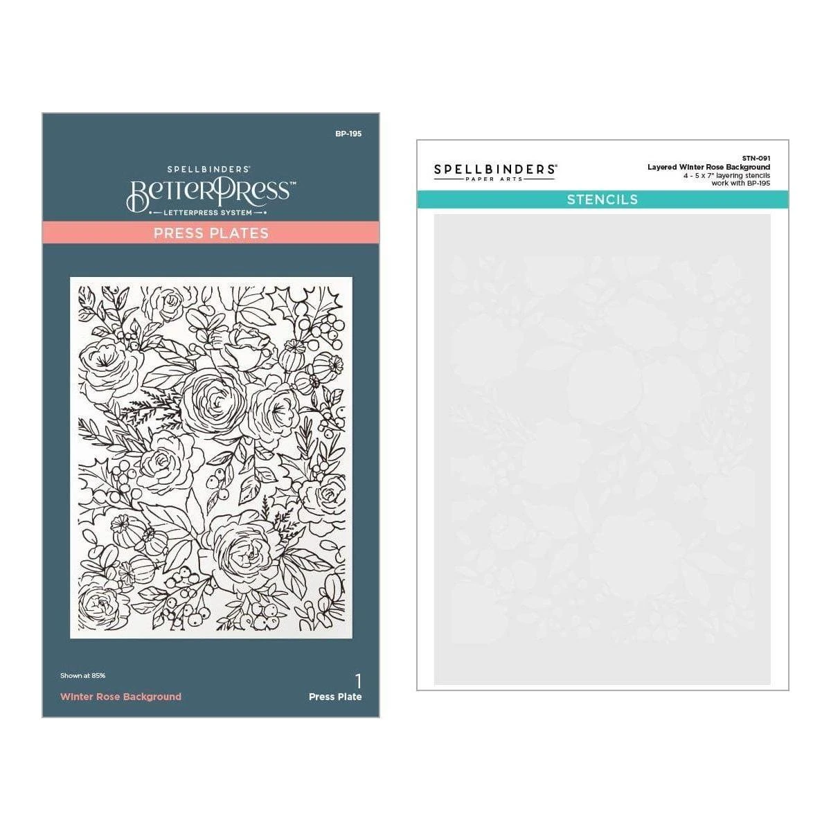 Winter Rose Background BetterPress And Stencil Bundle From The Handmade Holidays Collection 1 Winter Rose Background BetterPress And Stencil Bundle From The Handmade Holidays Collection
