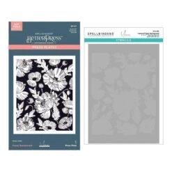 Poppy Background Press Plate & Stencil Bundle From The Yana's Poppies Collection By Yana Smakula