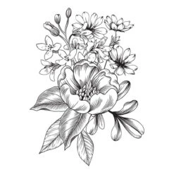 Pressed Bouquet Press Plate From The BetterPress Collection -Woodland Scenics Shop BP 012 Betterpress Pressed Bouquet Color