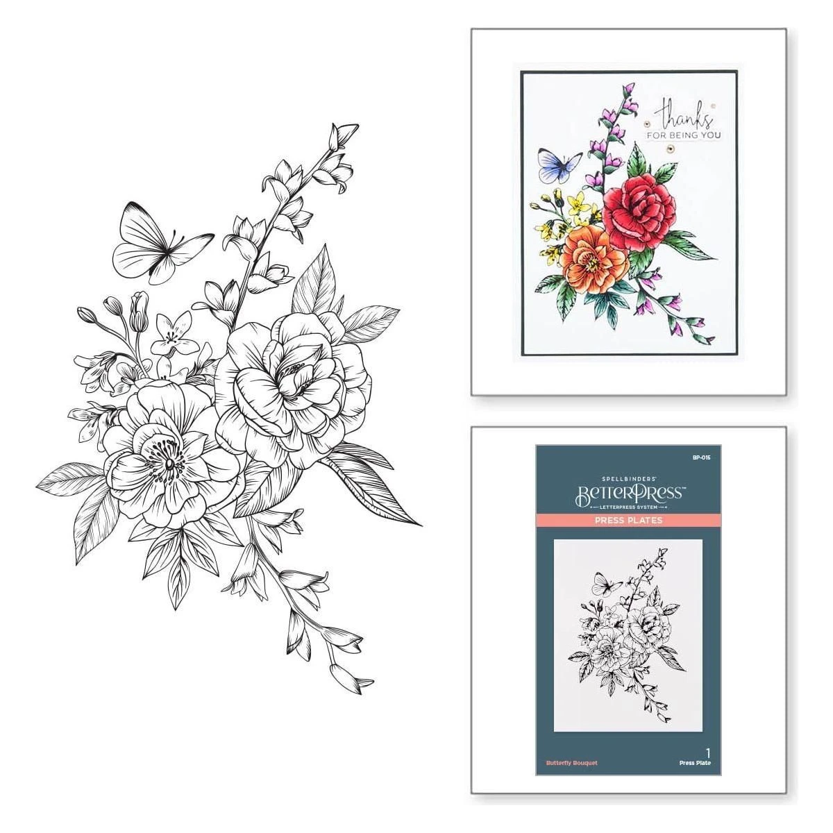Butterfly Bouquet Press Plate The From BetterPress Collection 1 Butterfly Bouquet Press Plate The From BetterPress Collection