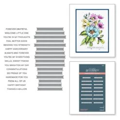 Always And Forever Sentiment Strips Press Plate & Die Set From The BetterPress Collection