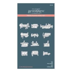 A Little Message Sentiments Press Plate & Die Set From The BetterPress Collection -Woodland Scenics Shop BP 026 Betterpress A Little Message Sentiments Pac