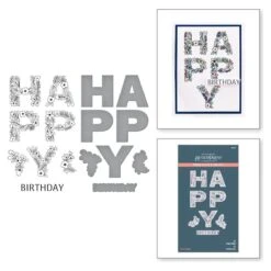 Spellbinders Exclusive - Floral Happy Press Plate